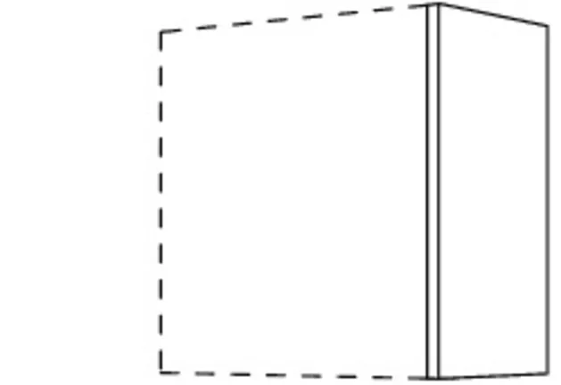 Nobilia SPA Afsluit- / tussenwand voor wandkasten, hoogte 1 WW16-1 1