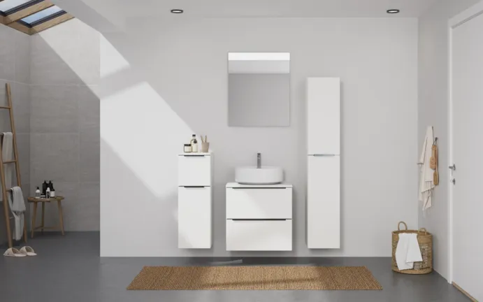 Nobilia SPA Ensemble meuble vasque avec miroir et meubles d'appoint Nobilia SPA Ensemble meuble vasque avec miroir et meubles d'appoint