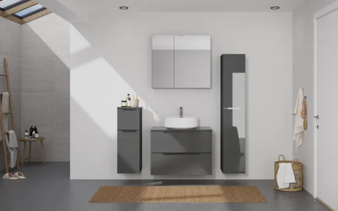 Nobilia SPA Ensemble meuble vasque avec armoire de toilette et meubles d'appoint Nobilia SPA Ensemble meuble vasque avec armoire de toilette et meubles d'appoint