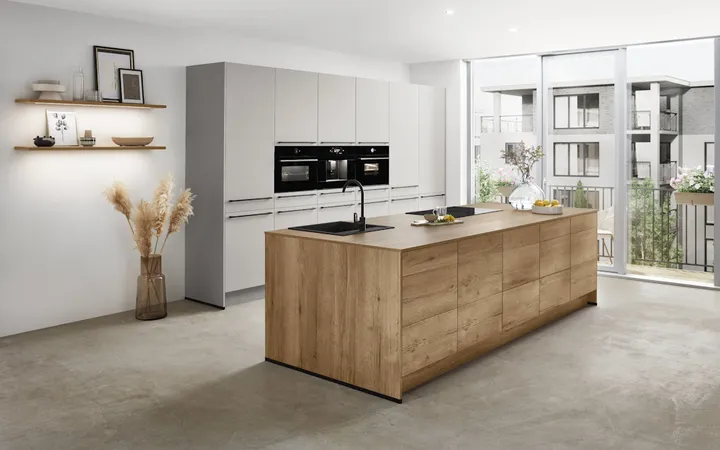 Nobilia SPA Softline Lack, Seidengrau Perfect matt 1