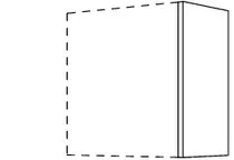 Nobilia SPA Afsluit- / tussenwand voor wandkasten, hoogte 1 WW16-1 1