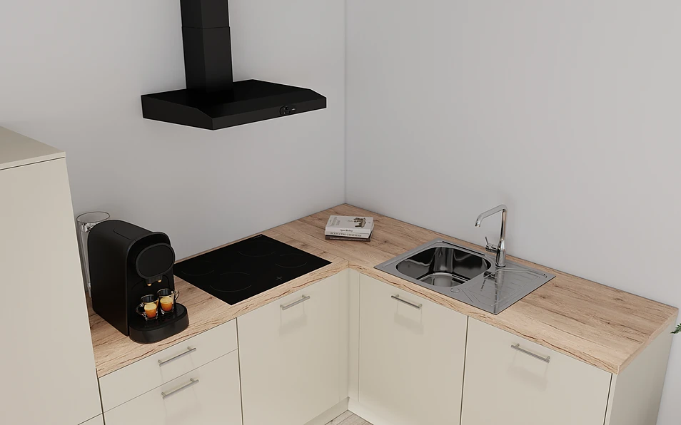 Nobilia SPA Hoekkeuken 295 cm x 185 cm nobi smart Basis Coohom 2