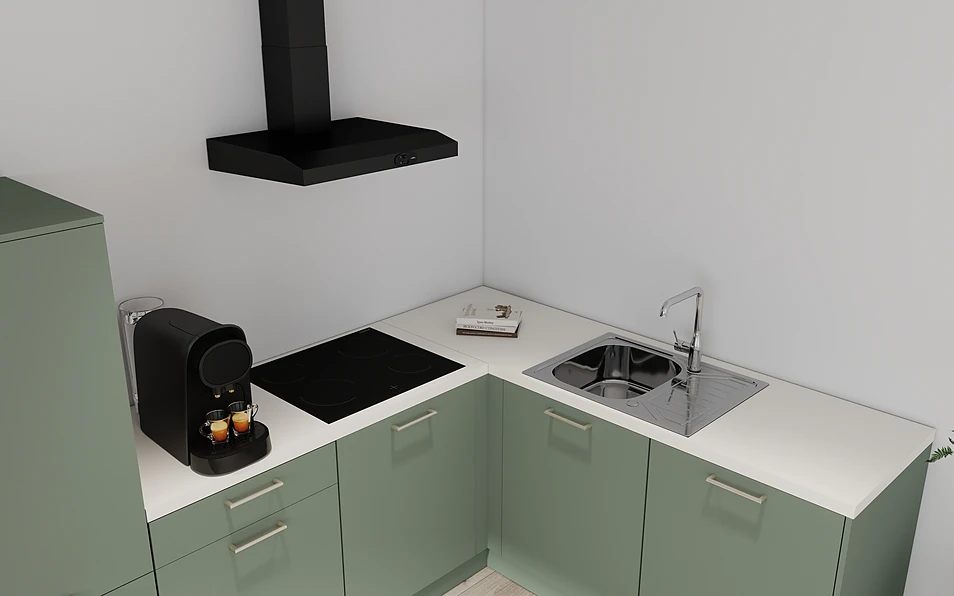 Nobilia SPA Hoekkeuken 295 cm x 185 cm nobi smart Basis Coohom 2