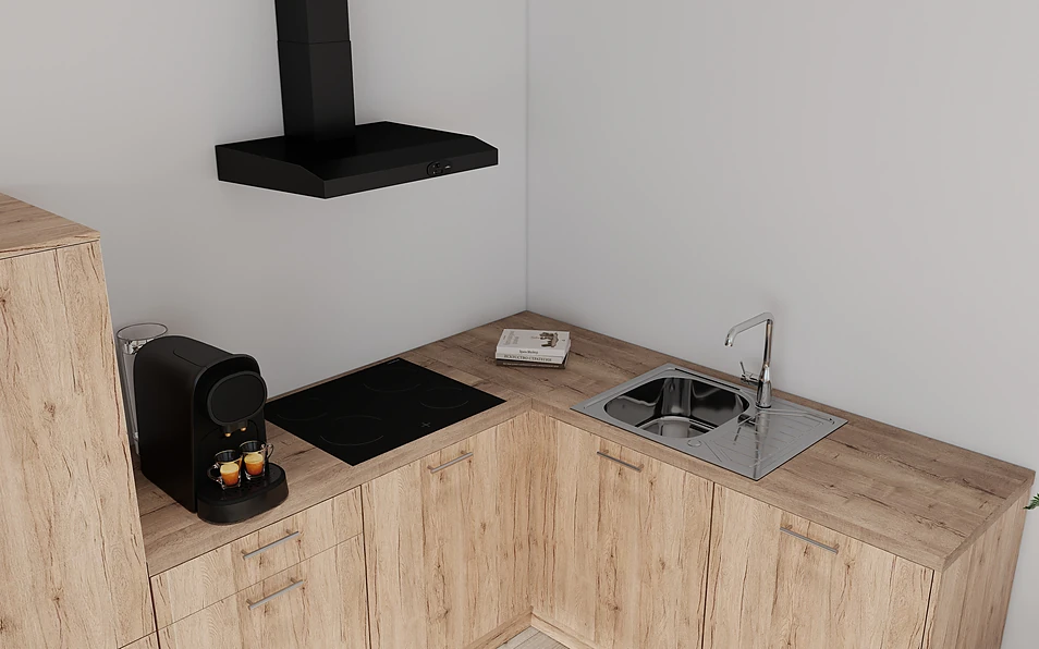 Nobilia SPA Hoekkeuken 295 cm x 185 cm nobi smart Basis Coohom 2