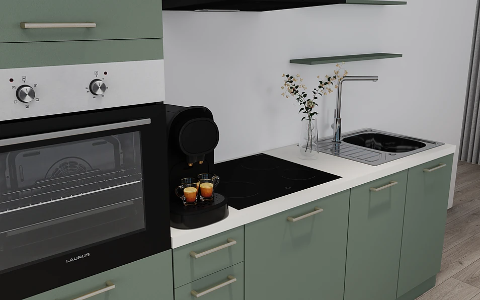 Nobilia SPA Cuisine linéaire 315 cm nobi smart Base Coohom 2