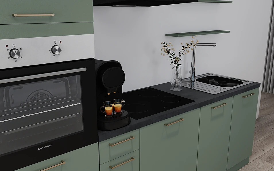 Nobilia SPA Cuisine linéaire 315 cm nobi smart Base Coohom 2