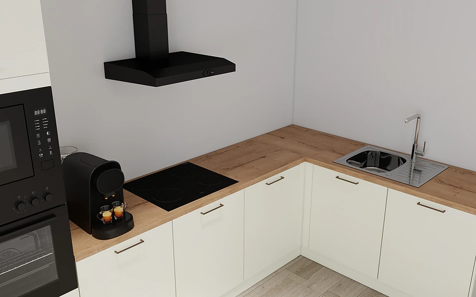 Nobilia SPA Eckküche 365 cm x 185 cm nobi smart Basis Coohom 2
