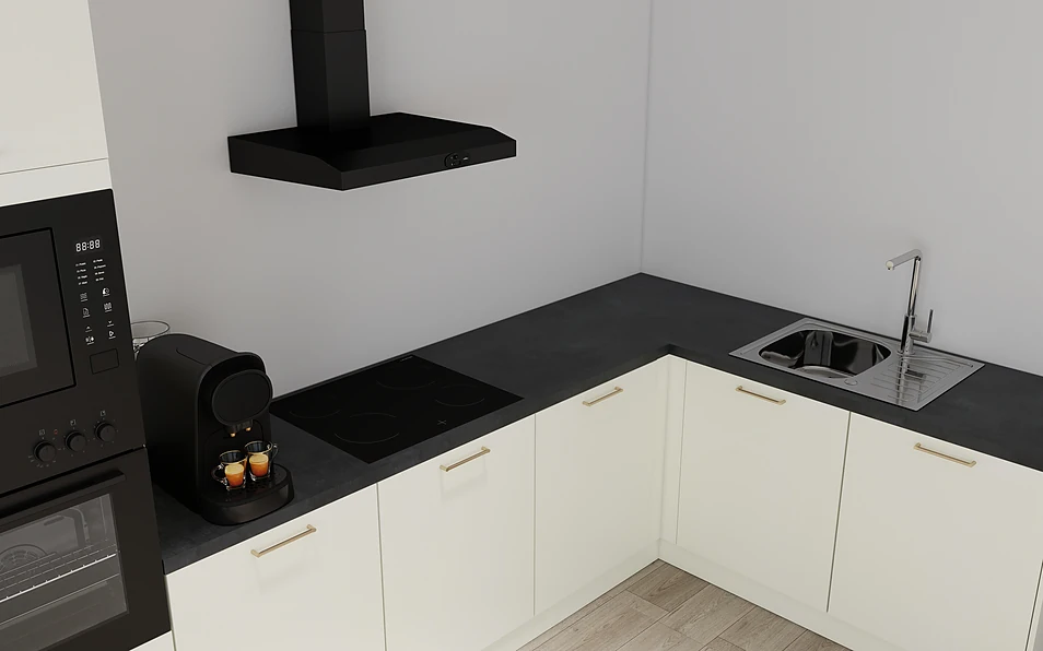 Nobilia SPA Eckküche 365 cm x 185 cm nobi smart Basis Coohom 2