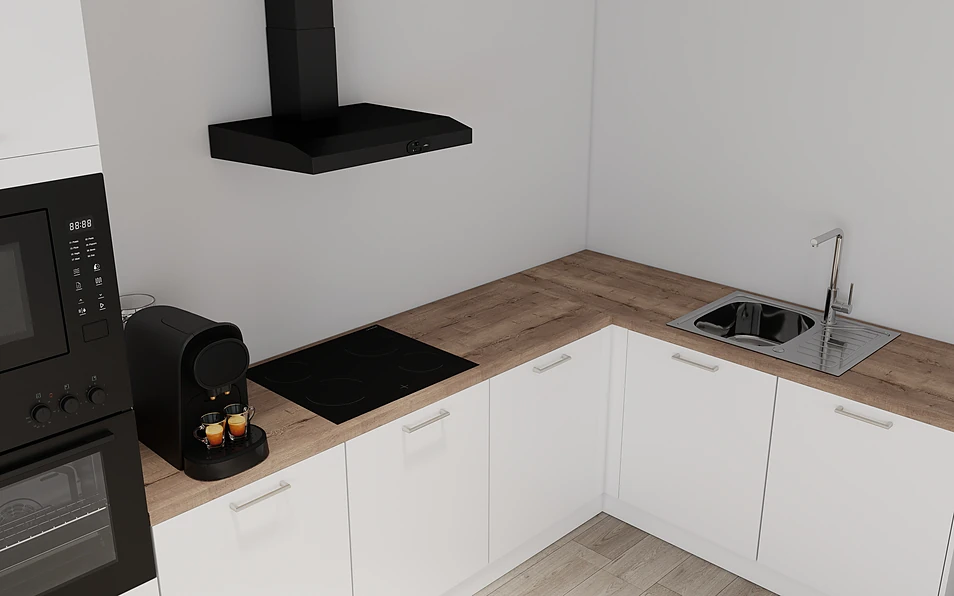 Nobilia SPA Eckküche 365 cm x 185 cm nobi smart Basis Coohom 2