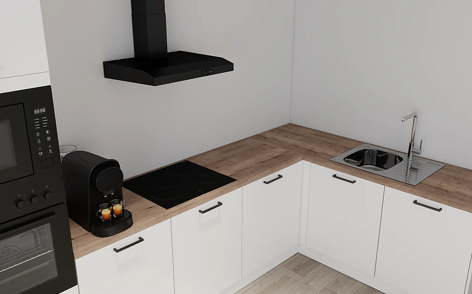 Nobilia SPA Eckküche 365 cm x 185 cm nobi smart Basis Coohom 2