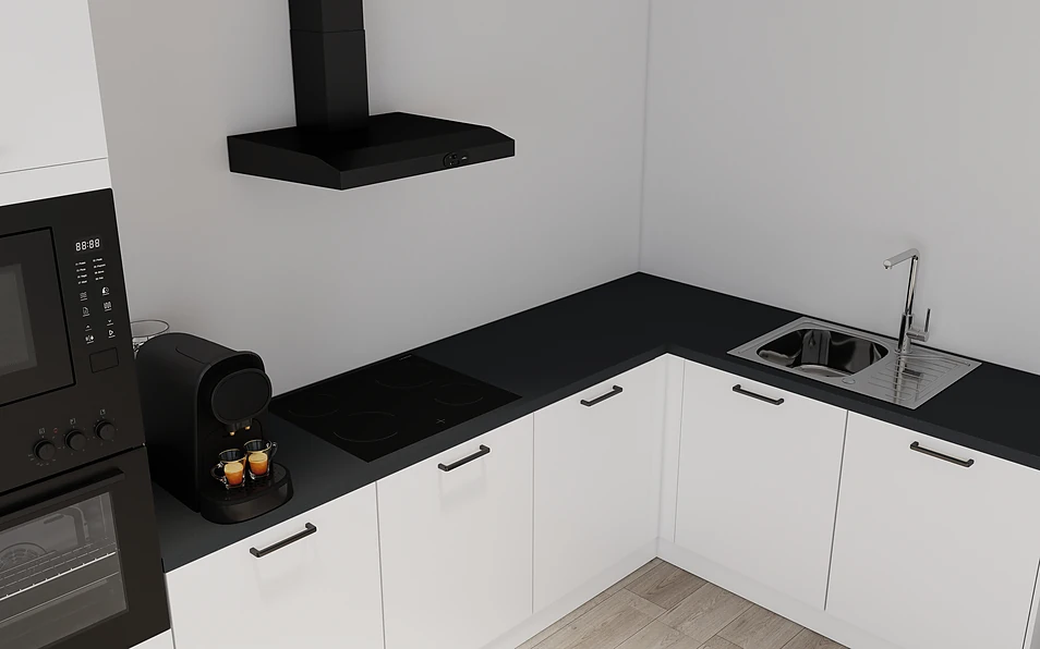 Nobilia SPA Eckküche 365 cm x 185 cm nobi smart Basis Coohom 2
