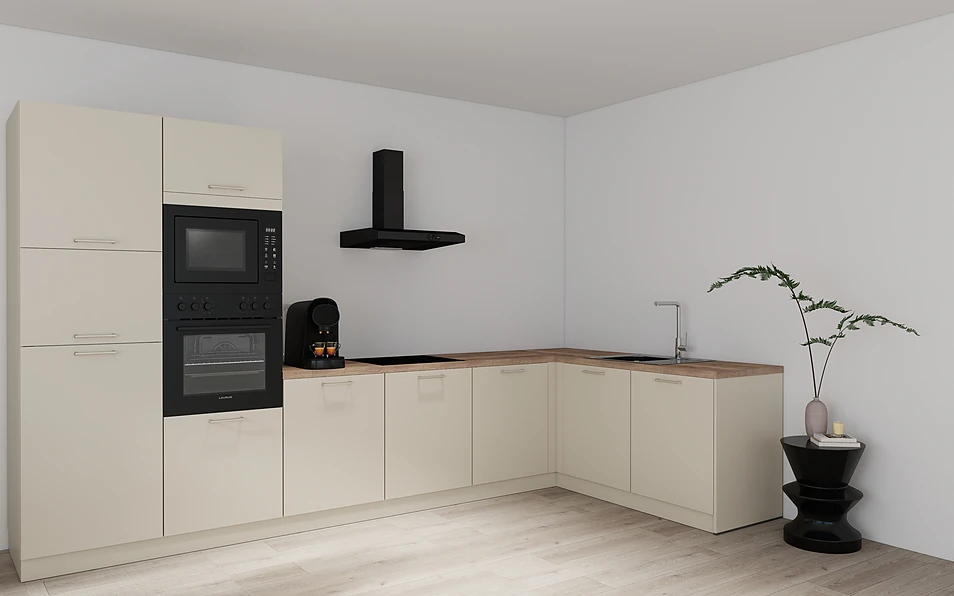 Nobilia SPA Eckküche 365 cm x 185 cm nobi smart Basis Coohom 1