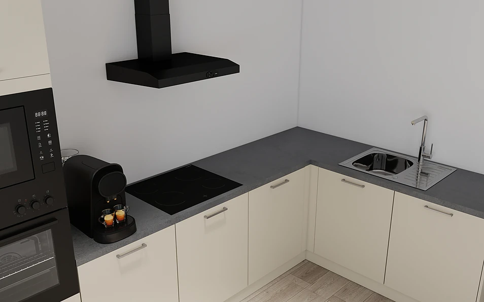 Nobilia SPA Eckküche 365 cm x 185 cm nobi smart Basis Coohom 2