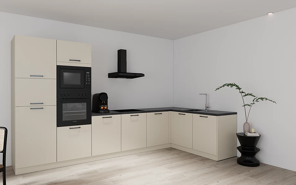 Nobilia SPA Eckküche 365 cm x 185 cm nobi smart Basis Coohom 1