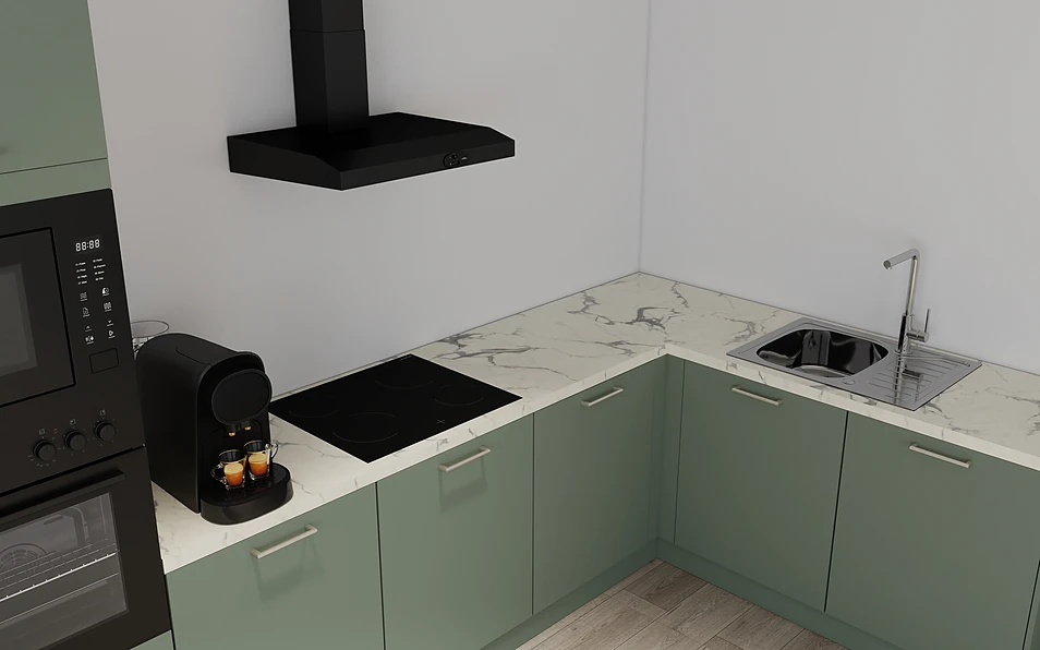 Nobilia SPA Eckküche 365 cm x 185 cm nobi smart Basis Coohom 2