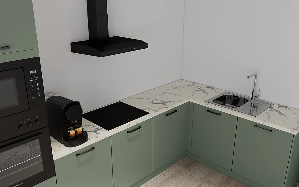 Nobilia SPA Eckküche 365 cm x 185 cm nobi smart Basis Coohom 2