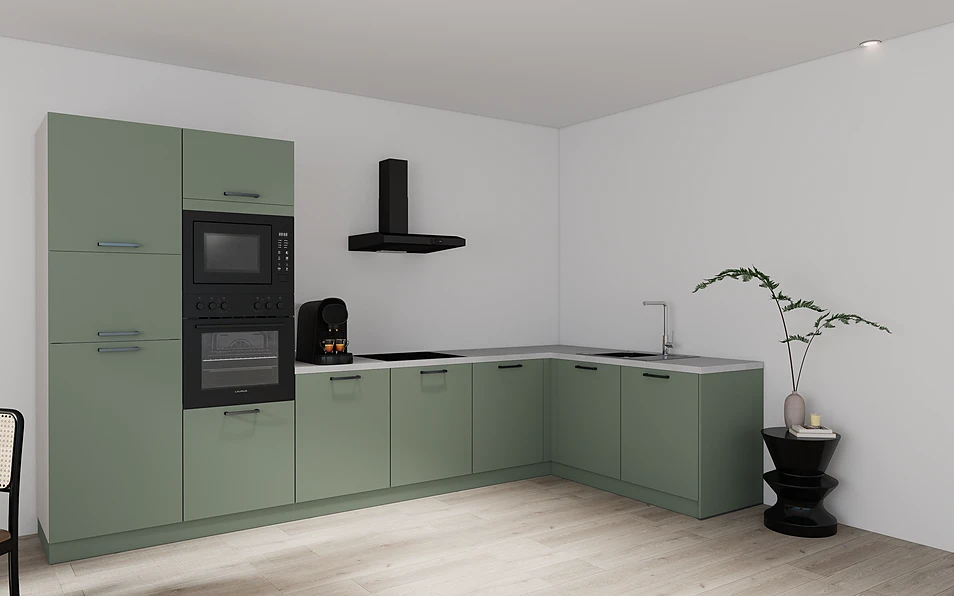 Nobilia SPA Eckküche 365 cm x 185 cm nobi smart Basis Coohom 1