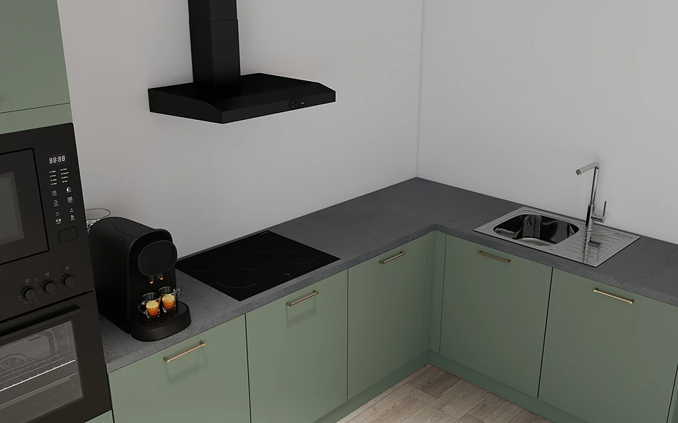 Nobilia SPA Eckküche 365 cm x 185 cm nobi smart Basis Coohom 2
