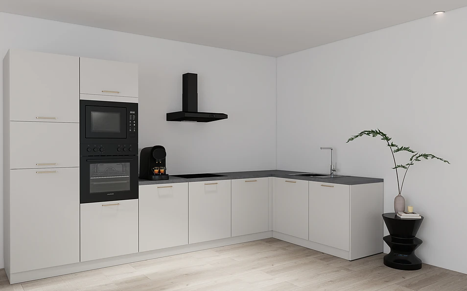 Nobilia SPA Eckküche 365 cm x 185 cm nobi smart Basis Coohom 1