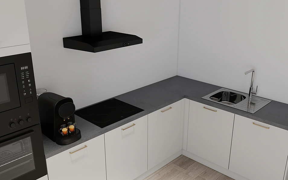 Nobilia SPA Eckküche 365 cm x 185 cm nobi smart Basis Coohom 2