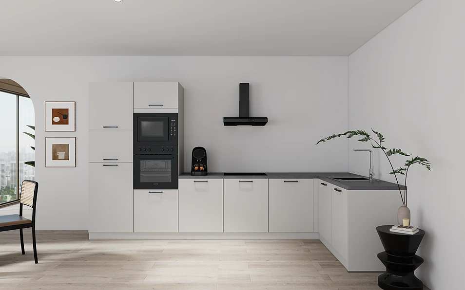 Nobilia SPA Eckküche 365 cm x 185 cm nobi smart Basis Coohom 0
