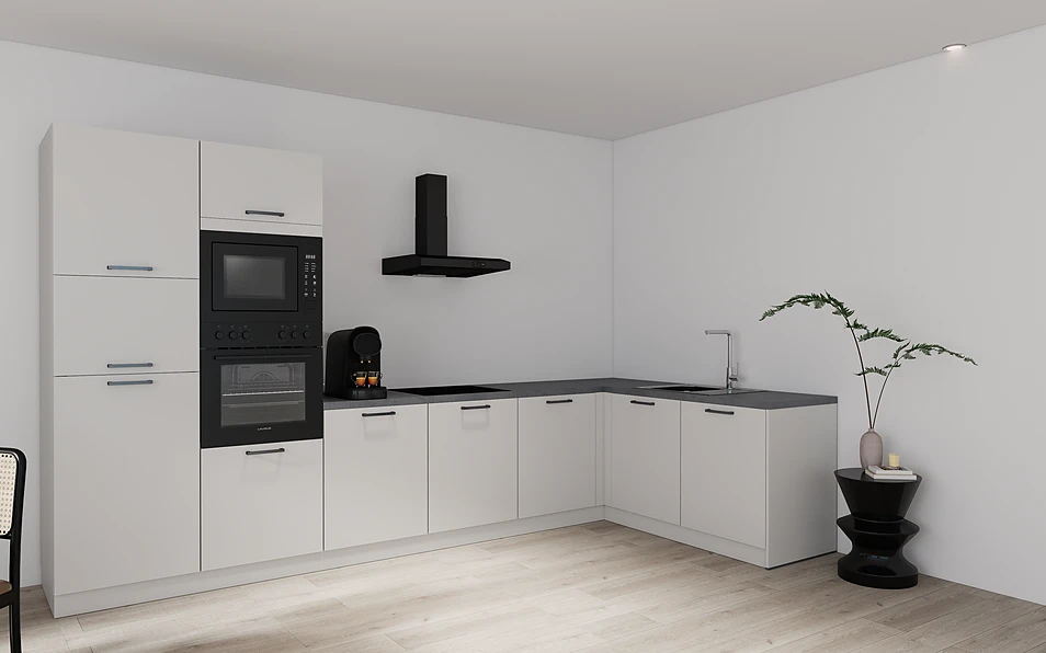 Nobilia SPA Eckküche 365 cm x 185 cm nobi smart Basis Coohom 1