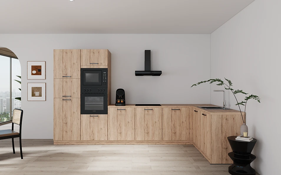 Nobilia SPA Eckküche 365 cm x 185 cm nobi smart Basis Coohom 0