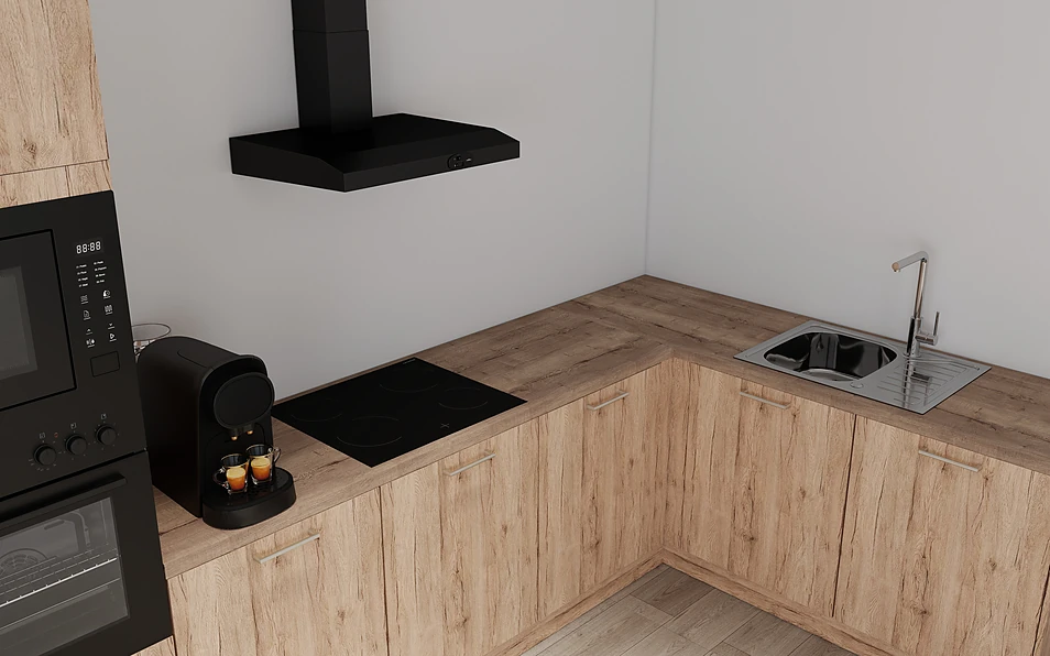Nobilia SPA Eckküche 365 cm x 185 cm nobi smart Basis Coohom 2