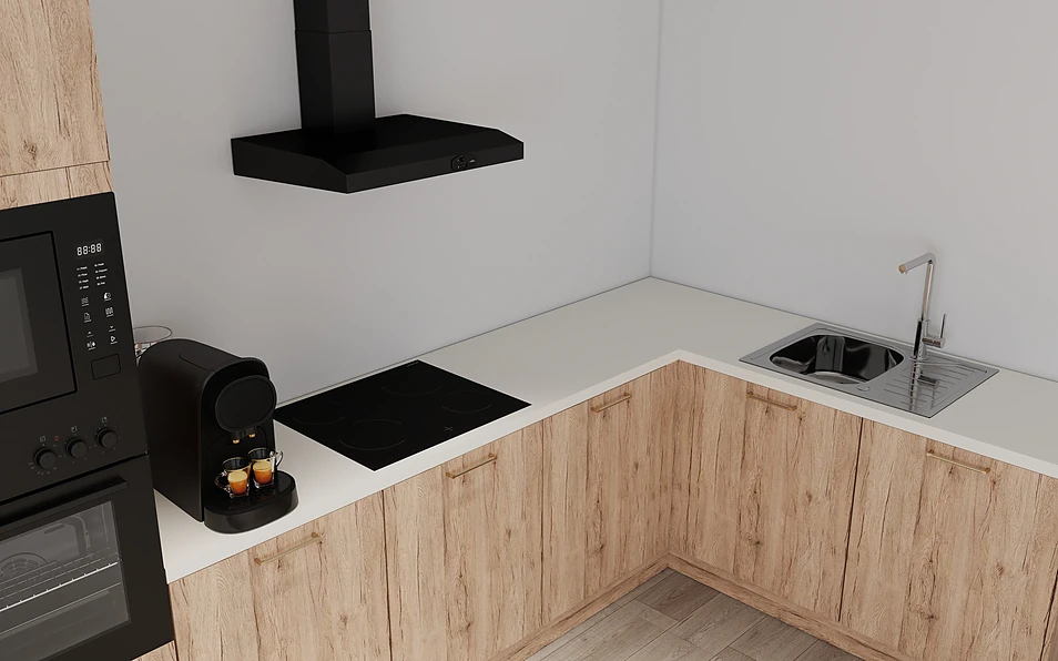 Nobilia SPA Eckküche 365 cm x 185 cm nobi smart Basis Coohom 2
