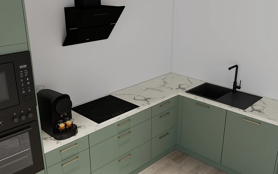 Nobilia SPA Eckküche 369 cm x 187 cm nobi smart Komfort Coohom 2