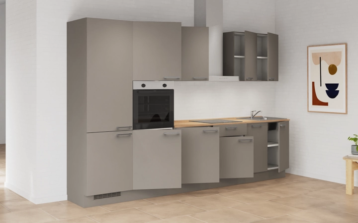 Nobilia SPA Galley kitchen 330 cm with appliances planning 1 4