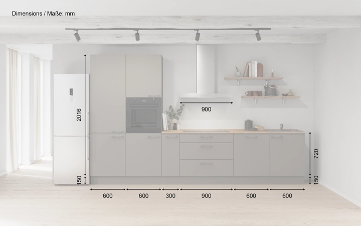 Nobilia SPA Cuisine linéare 360 cm électroménagers inclus planning 11 5