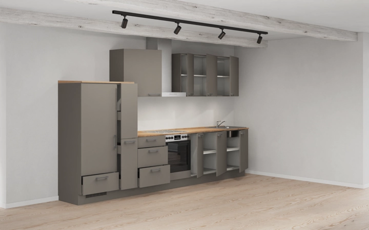 Nobilia SPA Rechte keuken 360 cm met apparaten planning 14 4