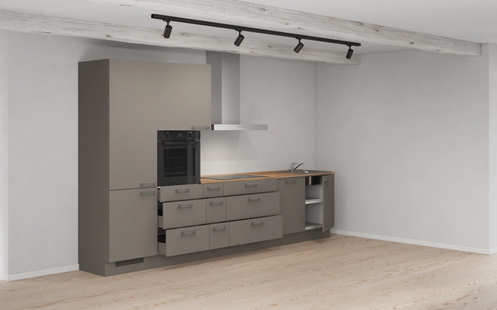 Nobilia SPA Cuisine linéare 360 cm électroménagers inclus planning 9 4